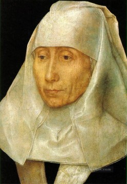 ハンス・メムリンク Painting - 老婦人の肖像 オランダのハンス・メムリンク
